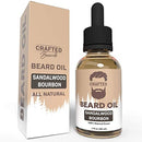 Best Beard Oil for men – Crafted Beard Oil Conditioner - Sandalwood Bourbon Scent – All Natural Beard Oil and Mustache Oil – Quick Absorption – Made in the USA (SB) Crafted Dukes Beard