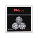 Phisco 3 PCS Replacement Shaver Head Replacement Cutter Net Blades for Electric Shavers Men IPX7 Waterproof Electric Razor, Shaving Heads Compatible with Phisco Electric Shaver Series (203D-6A) Phisco