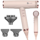 slopehill Professional Ionic Hair Dryer, High-Speed Blow Dryer with Brushless Motor for Salon Use, Lightweight Compact Hairdryer for Travel, Low Noise Quiet for Home, Ceramic Pink Infinity Warehouse