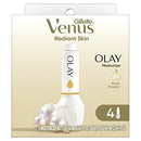 Gillette Venus Radiant Skin Pearl Powder Olay razor moisturizer refills, 4ct, White Gillette Venus