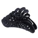Matte Black 5 inch Large Jaw Clip Hair Claw with leaf design (Motique Accessories) Motique Accessories