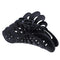 Matte Black 5 inch Large Jaw Clip Hair Claw with leaf design (Motique Accessories) Motique Accessories
