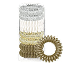 Kitsch Spiral Hair Ties, Coil Hair Ties, Phone Cord Hair Ties, Ponytail Hair Coils No Crease, Headband - 8 pcs (Blonde) Kitsch