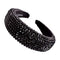 SP SOPHIA COLLECTION Women's Sparkling Crystal Padded Rhinestone Wide Bejeweled Hair Headband Party Hairband Hair Accessories in Black SP Sophia Collection