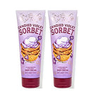 Bath and Body Works Candied Violet Sorbet 2 Pack Ultra Shea Body Cream 8 Oz. (Candied Violet Sorbet) Bath & Body Works