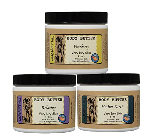 Windrift Hill 4oz Body Butter Moisturizing Lotion For Very Dry Skin (Huckleberry) Windrift Hill