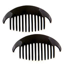 Camila Paris CP2872/2 Black Large Interlocking Combs Set of 2 French Hair Side Combs, Flexible Durable Strong Hold Hair Clips for Women, No Slip Styling Girls Hair Accessories, Made in France Camila