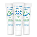 BERGMAN KELLY Hotel Shampoo and Conditioner 2in1 (0.5 Fl Oz, 200 PK, White Tea), Delight Your Guests with Revitalizing and Refreshing Travel Size Shampoo, Quality Mini Hotel Toiletries in Bulk BERGMAN KELLY