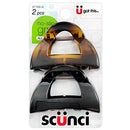 Scunci No-Slip Grip 5.5 cm Jaw Clips, All Day Hold, 2-Count Per Pack (1-Pack Total) Scunci