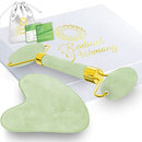 Radiant Harmony Jade Roller & Gua Sha - Jade Gua Sha Massage Tool as Face Massager - Jade Roller for Face as Skin Care Tools - Easy to Use Gua Sha Facial Tools - Arrives in a luxury box with guide (Jade Roller & Gua Sha) RADIANT HARMONY