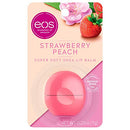 eos Super Soft Shea Sphere Lip Balm - Strawberry Peach | Deeply Hydrates and Seals in Moisture | Sustainably-Sourced Ingredients | 0.25 oz eos