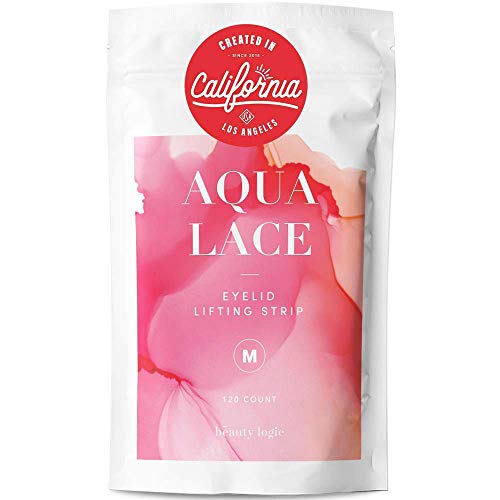 Beauty Logic Aqua Lace Eyelid Lifting Kit, 120 Invisible Lifter Tape Strips, Instant Natural Self Adhesive Upper Eye Lid Lift Double Stickers for Hooded Droopy Puffy Uneven Eyes beauty logic