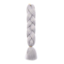 Jumbo Braiding Hair 24 inch Jumbo Braid Hair Extensions Jumbo Box Braids Crochet Hair Long Rainbow Colorful for Women Kids DIY High Temperature Synthetic Fiber Silver Grey 1 Bundle Benehair