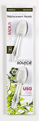 RADIUS Toothbrush Replacement Brush Heads 2-Count Improve Gum Health & Reduce Gum Issues - Medium - Pack of 1 RADIUS