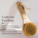 Esker Dry Brush: Skin Exfoliating Full Body Brush for Better Circulation and Energy Flow, Made with Natural Tree Wood, Perfect for Bathing or Shower Routine Infinity Warehouse