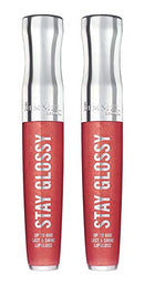 Rimmel Stay Glossy 6HR Lip Gloss, All Day Seduction, 0.18 Fl Oz (Pack of 2) Rimmel