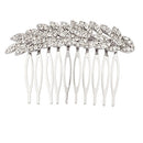 Lux Accessories Pave Crystal Leaf Branch Bridal Bride Bridesmaid Hair Comb LUX ACCESSORIES