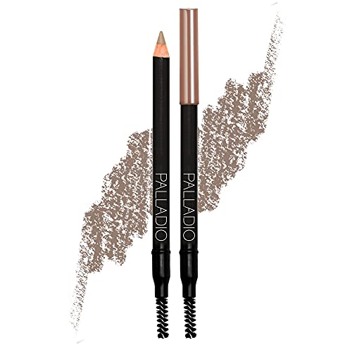 Palladio Brow Pencil & Brush for Eyebrows, Taupe Palladio
