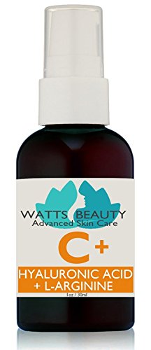 Watts Beauty Moisturizing Hyaluronic Acid Serum with Vitamin C - Advanced Antioxidant Skin Repair Gel - Made in USA - 1 oz Watts Beauty