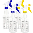 Youngever 4 Pack Empty Spray Bottles, 16 Ounce Spray Bottles for Cleaning Solutions, All - Purpose with Clear Finish, Pressurized Sprayer, Adjustable Nozzle, Printed Measurements and Checkbox Youngever