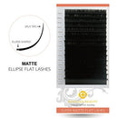 BEYELIAN Eyelash Extension Super Matte Flat Lashes Ellipse Matte Soft Natural Mink Individual Eyelashes Salon Use D Curl 0.20mm Mixed Tray 7-15mm Assorted BEYELIAN