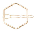 L. Erickson Metal Hexagon Tige Boule Barrette - Gold L. Erickson