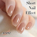 Double Rhythm Translucent Gel Polish Sheer Neutral Natural Light Milky Same Color Same Bottle 15ML Jelly UV Polish Nail Art DIY at Home (Jelly Nude Brown-A1492) Infinity Warehouse