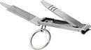 Stainless Steel Personal Care Multi-Tool with Nail Clippers, File, Cleaner For Keychain, Pack of 1 Swiss+Tech