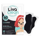(60 Strips) Livaclean Charcoal Infused Blackhead Strips for Face, Nose, and Pores Blackheads Removal LivaClean