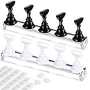 2 Set Acrylic Nail Stand with Putty,Nail Practice Display Stand for Press On Magnetic Nail Holder Tip Art Painting Stand Holder Manicure Tool for Home Salon Makeup DIY Business Women Christmas Gift Lenlorry