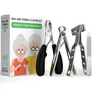 Healthy Seniors Complete Nail and Toenail Clipper Set - Designed for Thick Nails. Perfect for Diabetics or People Suffering from Arthritis Healthy Seniors