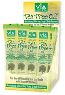 Lot of 12 Tubes (One Dozen) Via Tea Tree Oil Moisturizing Oil for Hair Scalp & Body 1.5 fl oz each ACE