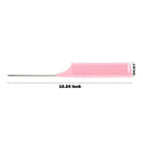 Rat Tail Combs Hair Comb : 3Pcs Teasing Comb for Women,Steel Pin Rat Tail Carbon Fiber Heat Resistant Teasing Combs with Stainless Steel Pintail ，Salon Styling Combs (Pink) NEW TREE