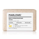MARLOWE. No. 102 Men's Body Scrub Soap 7 oz | Warm Santal Scent | Best Exfoliating Bar for Men | Made with Natural Ingredients | Green Tea Extract | Updated Scent Marlowe