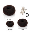 Beaute Galleria 3 Pieces Hair Donut Bun Maker Ring Style Mesh Chignon Ballet Sock Bun (Large, Medium, Small) (Brown) Beaute Galleria