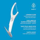 GRIN Double Flosspyx, Floss Picks, 75 Count, Dental Flossers, Minty Flavor, Recycled Plastic, 2 Lines of Strong Floss, Longer Floss Head, Traps Food and Plaque, Includes Safe Soft Fold-Back Tooth Pick Infinity Warehouse