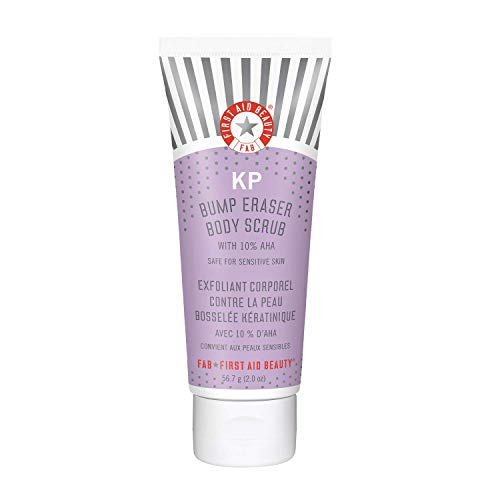 First Aid Beauty KP Bump Eraser Body Scrub Exfoliant for Keratosis Pilaris with 10% AHA 2 oz. First Aid Beauty