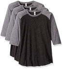 AquaGuard Girls' Big Vintage Baseball T-Shirt-3 Pack, VN Smoke/Gran Heather, S AquaGuard