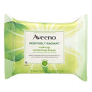 Aveeno Positively Radiant Oil-Free Makeup Removing Facial Cleansing Wipes to Help Even Skin Tone & Texture with Moisture-Rich Soy Extract, Gentle & Non-Comedogenic, 25 ct. Aveeno