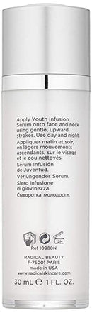 Radical Skincare Youth Infusion Serum - Evens Skin Tone, Reduces Fines Lines & Wrinkles - Hydrates & Smooths Skin - For All Skin Types Including Sensitive Skin - Paraben Free (1 fl oz, 2 Pack) Infinity Warehouse