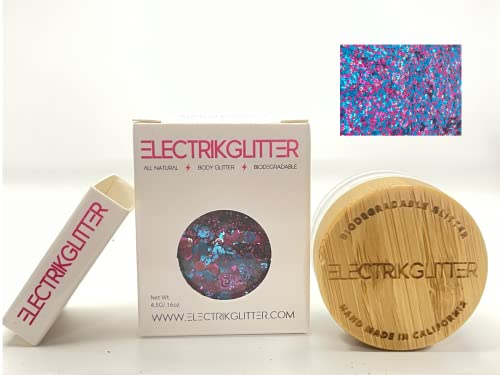 Blue & Purple Biodegradable Glitter for Festivals. Cosmetic Grade Face Glitter, Hair Glitter, Eye Glitter and Body Glitter. Festival Glitter, Rave Glitter, Festival Accessory, Cosmetic Glitter. ELECTRIKGLITTER