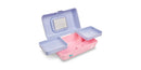 Caboodles Stay Retro - Pretty In Petite Makeup Organizer | Compact Carrying Cosmetic Case, Periwinkle Blue Over Pink Caboodles Store