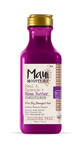 Maui Moisture Heal & Hydrate + Shea Butter Conditioner to Repair & Deeply Moisturize Tight Curly Hair with Coconut & Macademia Oils, Vegan, Silicone, Paraben & Sulfate-Free, 13 fl oz Maui Moisture