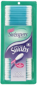 Swisspers Hot Colored Swab-500 ct (Color May Vary) Swisspers