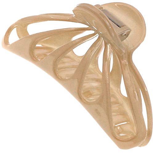 Camila Paris CP3082 French Hair Clips for Women for Thick Volume Hair, Beige, Girls Hair Claw Clips Jaw Fashion Durable and Styling Hair Accessories for Women, Strong Hold No Slip Grip, Made in France Camila