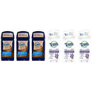 Tom's of Maine Men's Long Lasting Wide Stick Deodorant, Deodorant for Men,2.8 Ounce, 3-Pack with Tom's of Maine Long Lasting Deodorant, Deodorant for Women, 2.25 Oz Tom's of Maine