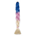 Jumbo Braiding Hair 24 inch Jumbo Braid Hair Extensions Ombre Jumbo Box Braids Crochet Hair Long for Women Kids DIY High Temperature Synthetic Fiber 3 Tones Blue+ Pink+ Blonde 1 Bundle Benehair