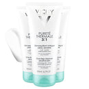 Vichy Pureté Thermale 3-in-1 One Step Facial Cleanser, Gentle Cleansing Milk, Toner, and Makeup Remover, 6.7 Fl Oz (Pack of 3) Vichy