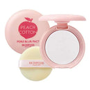SKINFOOD Peach Cotton Pore Blur Pact - Sebum Control Pack with Silky Texture - Long Lasting Makeup Fixing - Pore Primer with Mineral Powder for Oily Skin - Pore Quick Minimizer (4g) SKIN FOOD since 1957