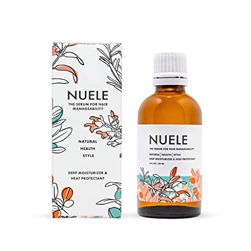Nuele | Hair Serum | Clean Natural and Organic Heat Protectant | Perfect For Every Hair Type | Clean Beauty | 2 Fl Oz Nuele Hair
